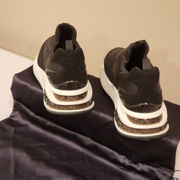 Brand New!!|EU39|Jimmy Choo: Onyx Black Slip On Sneakers - Picture 5 of 10